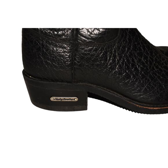 HARLEY DAVIDSON $200 Oil Resistant Croc Embossed Leather Riding Boot Men's 7 D - Picture 4 of 10